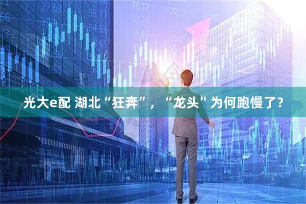 光大e配 湖北“狂奔”，“龙头”为何跑慢了？