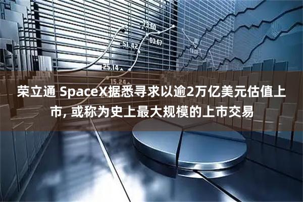 荣立通 SpaceX据悉寻求以逾2万亿美元估值上市, 或称为史上最大规模的上市交易